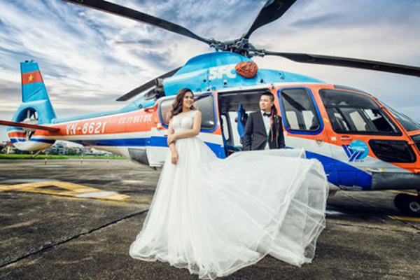 Ảnh cưới trên máy bay 300 tỷ của DJ Wang Trần - Thanh Nhân